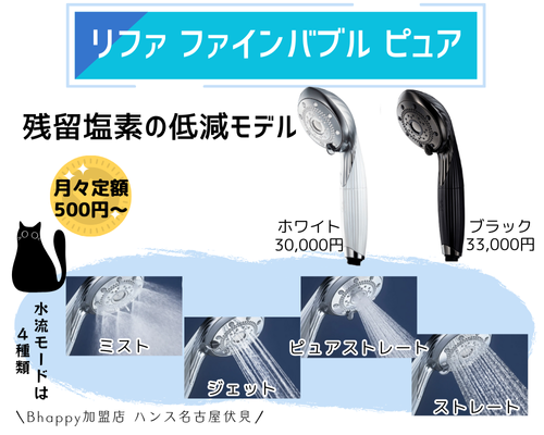リファンシャワーヘッドはどれがいい?リファファインバブルピュア